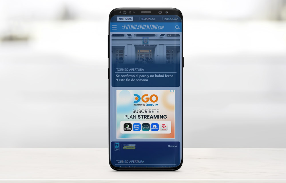 Ejemplo de Publicidad movil 300x250